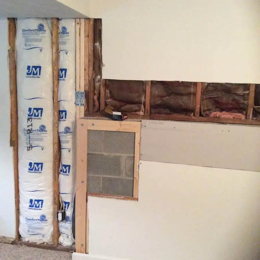Wall insulation replacement during Odor Removal & Deodorization in Hollis